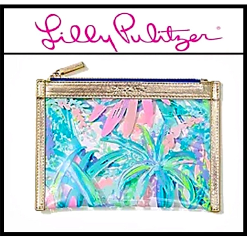 Lilly Pulitzer GWP Clear CATCH ALL Pouch - Picture 2 of 9